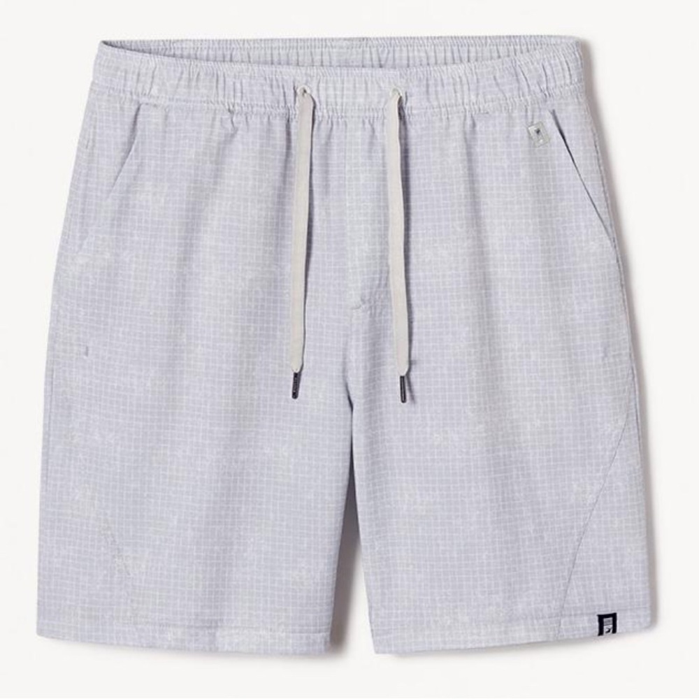 GLYDER Versatility Short 7.5": Ash Grey Grid Print Like‎ New Size XXL